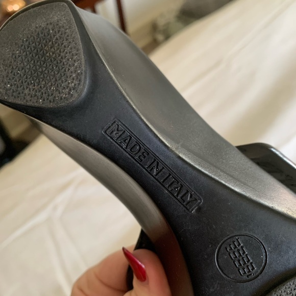 Black Wedge Sandals - Picture 4 of 4